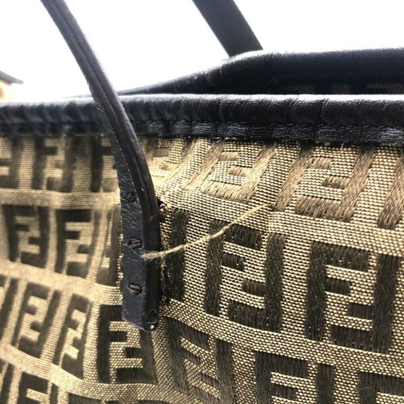 FENDI FF Logo Zucca pattern Zucchino Shoulder Tote Bag - Picture 6 of 8